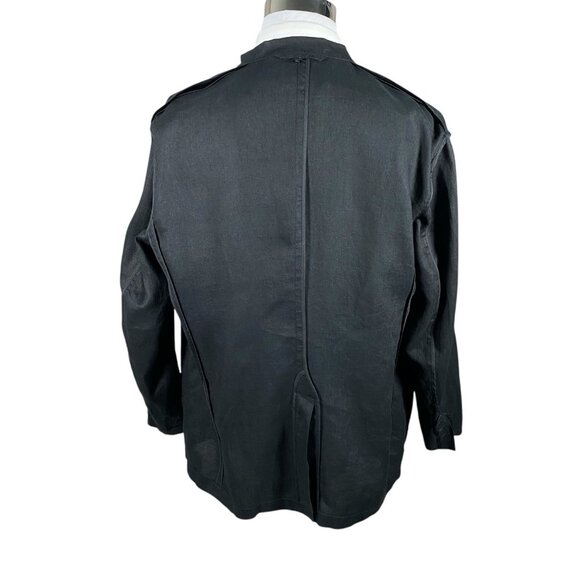 MUJI 100% Linen Blazer XL Surgeon Cuffs Unstructured Patch Pockets Lightweight - Picture 6 of 16